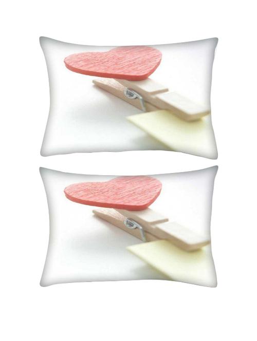snoogg pack of two throw your heart rectangle toss throw pillow cushion cover decoarative pillow case 14 x 07" - 13571817 - Very Small Image - 1