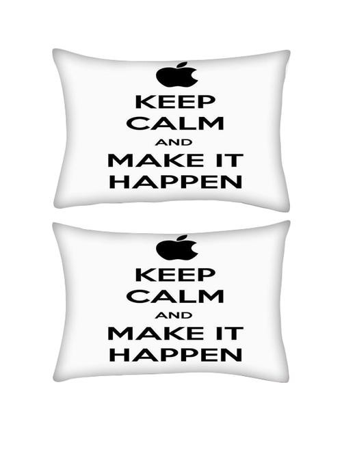 snoogg pack of two make it happen rectangle toss throw pillow cushion cover decoarative pillow case 14 x 07" - 13571829 - Very Small Image - 1