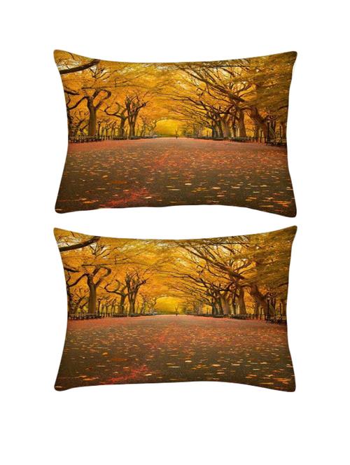 snoogg pack of two 7 rectangle toss throw pillow cushion cover decoarative pillow case 14 x 07" - 13571835 - Very Small Image - 1