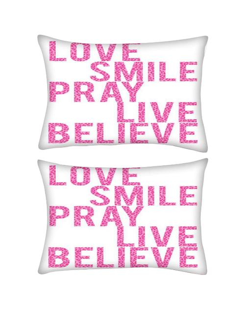 snoogg pack of two live believe rectangle toss throw pillow cushion cover decoarative pillow case 14 x 07" - 13571843 - Very Small Image - 1