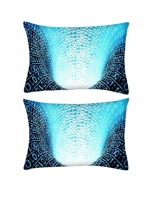 snoogg pack of two power of numbers rectangle toss throw pillow cushion cover decoarative pillow case 14 x 07" - 13571845 - Very Small Image - 1