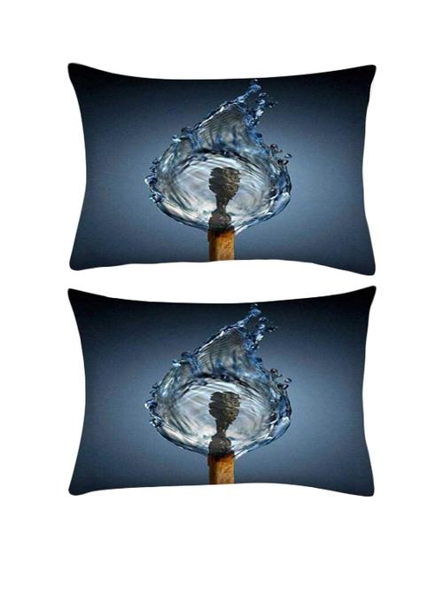 snoogg pack of two matched out rectangle toss throw pillow cushion cover decoarative pillow case 14 x 07" - 13571847 - Very Small Image - 1