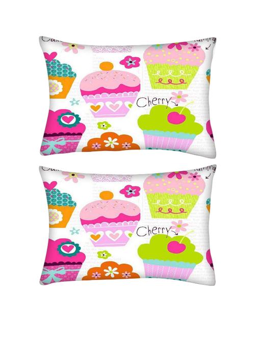 snoogg pack of two cup cakes rectangle toss throw pillow cushion cover decoarative pillow case 14 x 07" - 13571850 - Very Small Image - 1