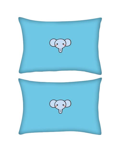snoogg pack of two minimal baby elephant rectangle toss throw pillow cushion cover decoarative pillow case 14 x 07" - 13571864 - Very Small Image - 1