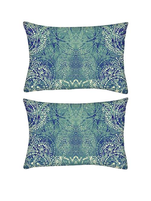 snoogg pack of two paisley formation rectangle toss throw pillow cushion cover decoarative pillow case 14 x 07" - 13571880 - Very Small Image - 1