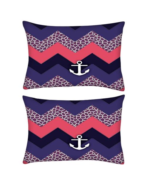 snoogg pack of two awesome chevron rectangle toss throw pillow cushion cover decoarative pillow case 14 x 07" - 13571884 - Very Small Image - 1