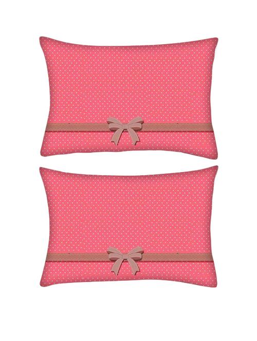 snoogg pack of two gift polka rectangle toss throw pillow cushion cover decoarative pillow case 14 x 07" - 13571885 - Very Small Image - 1