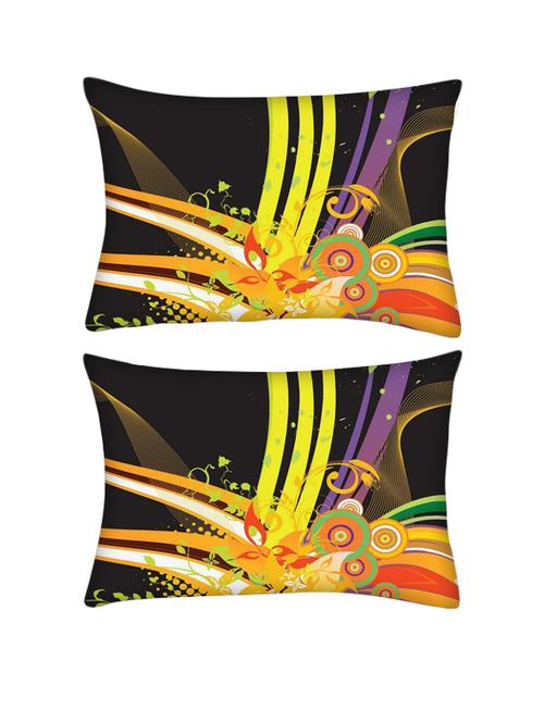 snoogg pack of two abstract background rectangle toss throw pillow cushion cover decoarative pillow case 14 x 07" - 13571925 - Very Small Image - 1