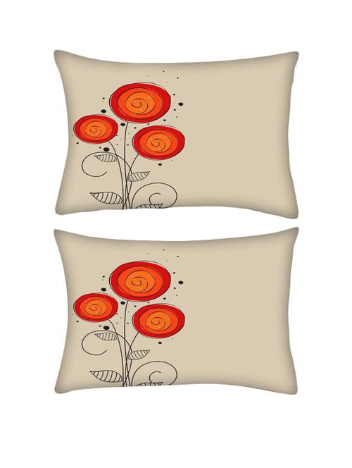 snoogg pack of two abstract floral background rectangle toss throw pillow cushion cover decoarative pillow case 14 x 07" - 13571933 - Very Small Image - 1