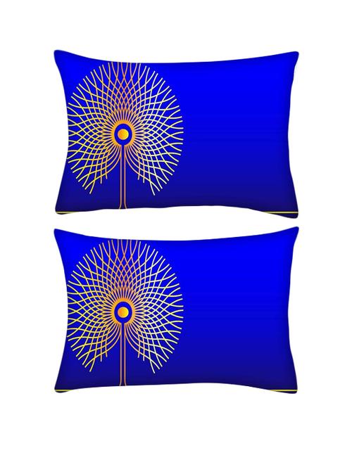 snoogg pack of two abstract golden tree rectangle toss throw pillow cushion cover decoarative pillow case 14 x 07" - 13571951 - Very Small Image - 1