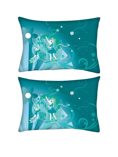 snoogg pack of two abstract illustration rectangle toss throw pillow cushion cover decoarative pillow case 14 x 07" - 13571956 - Very Small Image - 1