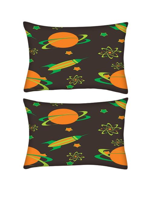 snoogg pack of two abstract science background rectangle toss throw pillow cushion cover decoarative pillow case 14 x 07" - 13571978 - Very Small Image - 1