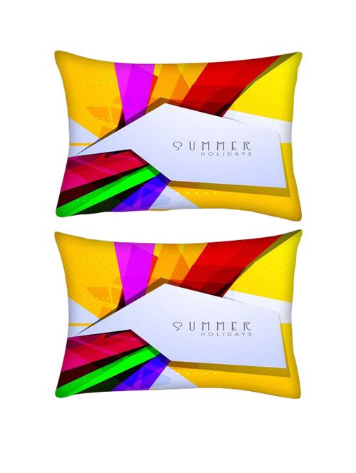 snoogg pack of two abstract summer background rectangle toss throw pillow cushion cover decoarative pillow case 14 x 07" - 13571985 - Very Small Image - 1