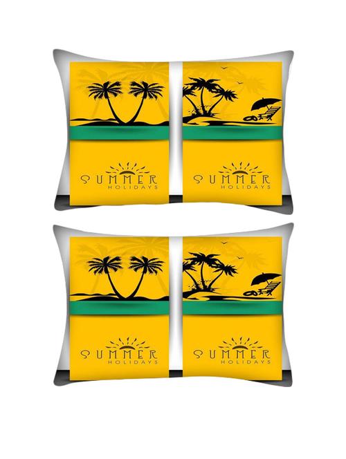 snoogg pack of two abstract summer background rectangle toss throw pillow cushion cover decoarative pillow case 14 x 07" - 13571987 - Very Small Image - 1