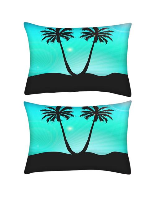 snoogg pack of two abstract summer background rectangle toss throw pillow cushion cover decoarative pillow case 14 x 07" - 13571991 - Very Small Image - 1