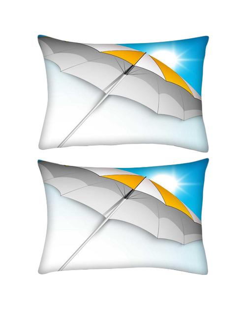 snoogg pack of two abstract summer background rectangle toss throw pillow cushion cover decoarative pillow case 14 x 07" - 13572000 - Very Small Image - 1