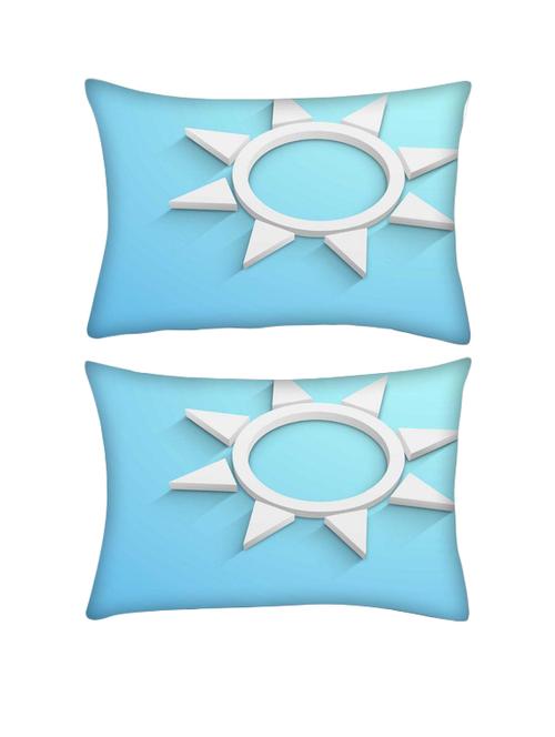 snoogg pack of two abstract summer background rectangle toss throw pillow cushion cover decoarative pillow case 14 x 07" - 13572003 - Very Small Image - 1