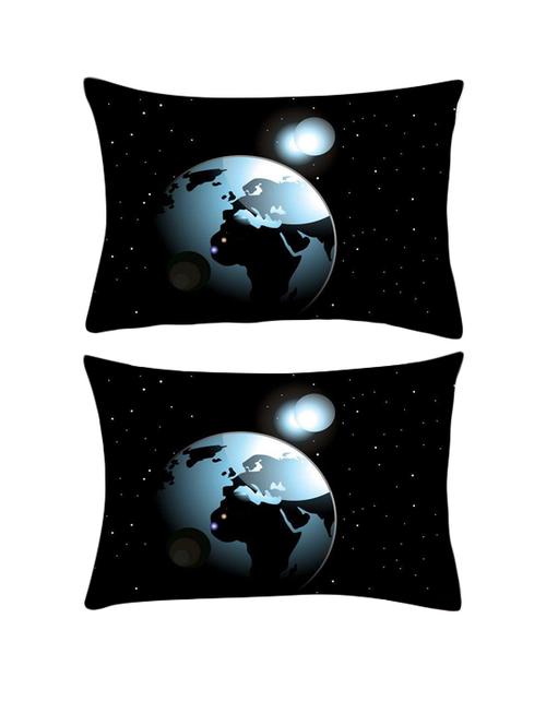 snoogg pack of two background with space in earth rectangle toss throw pillow cushion cover decoarative pillow case 14 x 07" - 13572097 - Very Small Image - 1