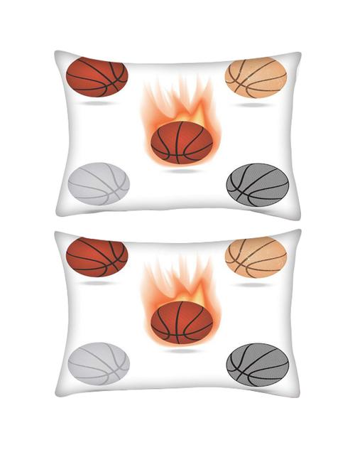 snoogg pack of two basketball rectangle toss throw pillow cushion cover decoarative pillow case 14 x 07" - 13572107 - Very Small Image - 1