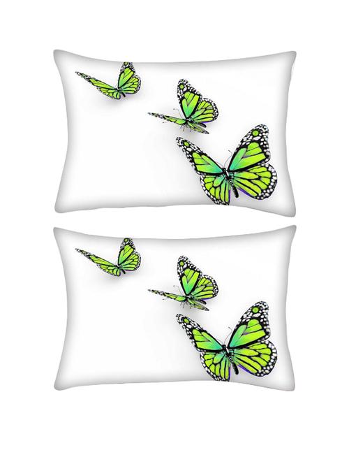 snoogg pack of two butterfly isolated on white rectangle toss throw pillow cushion cover decoarative pillow case 14 x 07" - 13572176 - Very Small Image - 1