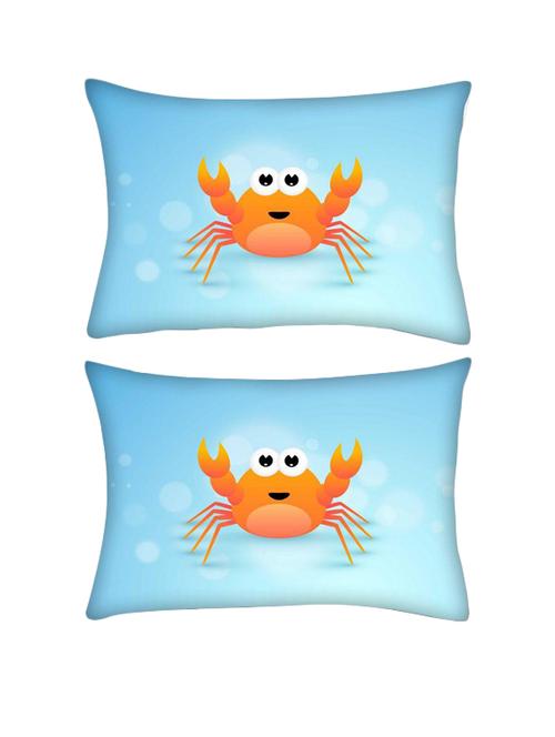 snoogg pack of two cute cartoon of crab rectangle toss throw pillow cushion cover decoarative pillow case 14 x 07" - 13572247 - Very Small Image - 1