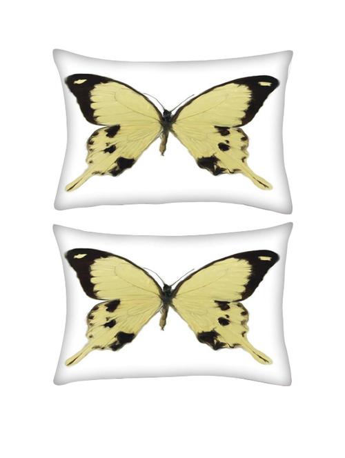 snoogg pack of two digital painting of a butterfly rectangle toss throw pillow cushion cover decoarative pillow case 14 x 07" - 13572269 - Very Small Image - 1
