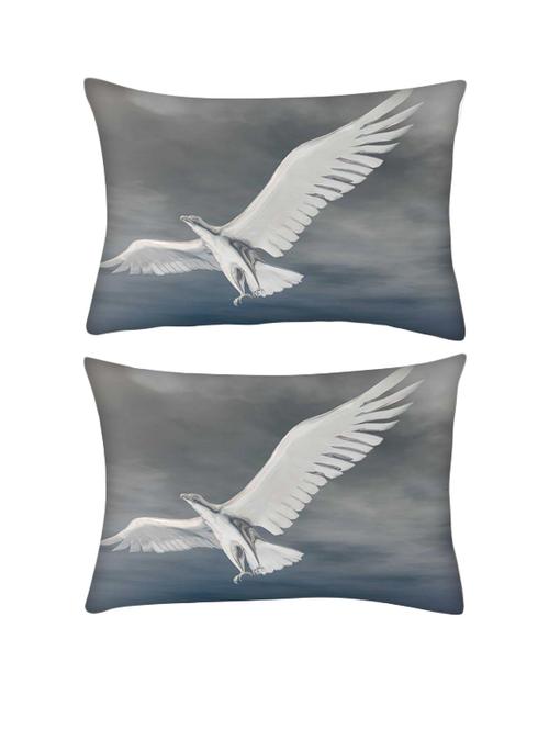 snoogg pack of two eagle rectangle toss throw pillow cushion cover decoarative pillow case 14 x 07" - 13572285 - Very Small Image - 1