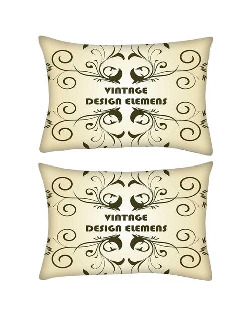 snoogg pack of two floral background rectangle toss throw pillow cushion cover decoarative pillow case 14 x 07" - 13572344 - Very Small Image - 1