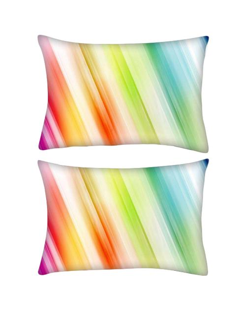 snoogg pack of two abstract rays rectangle toss throw pillow cushion cover decoarative pillow case 14 x 07" - 13572575 - Very Small Image - 1