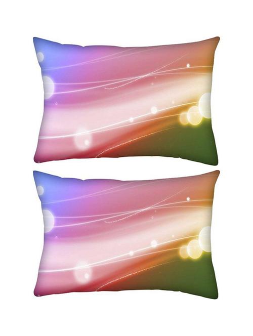 snoogg pack of two colorful pattern rectangle toss throw pillow cushion cover decoarative pillow case 14 x 07" - 13572631 - Very Small Image - 1