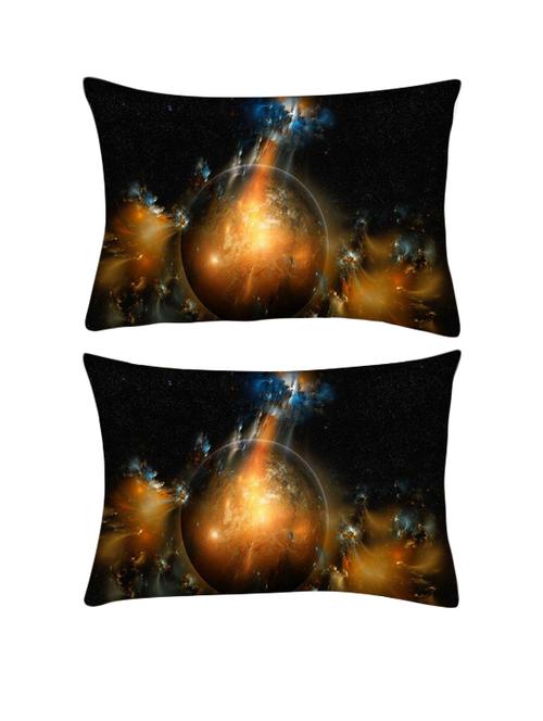 snoogg pack of two florous sun rectangle toss throw pillow cushion cover decoarative pillow case 14 x 07" - 13572655 - Very Small Image - 1