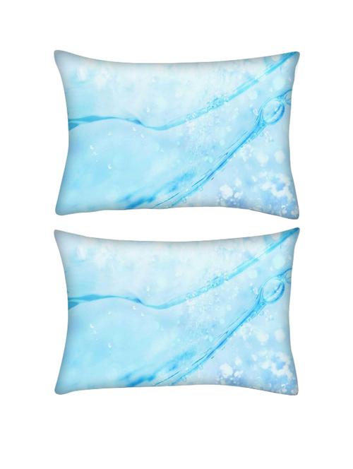 snoogg pack of two water drops rectangle toss throw pillow cushion cover decoarative pillow case 14 x 07" - 13572669 - Very Small Image - 1