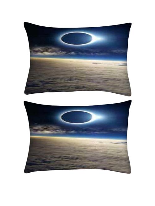 snoogg pack of two planet view rectangle toss throw pillow cushion cover decoarative pillow case 14 x 07" - 13572700 - Very Small Image - 1