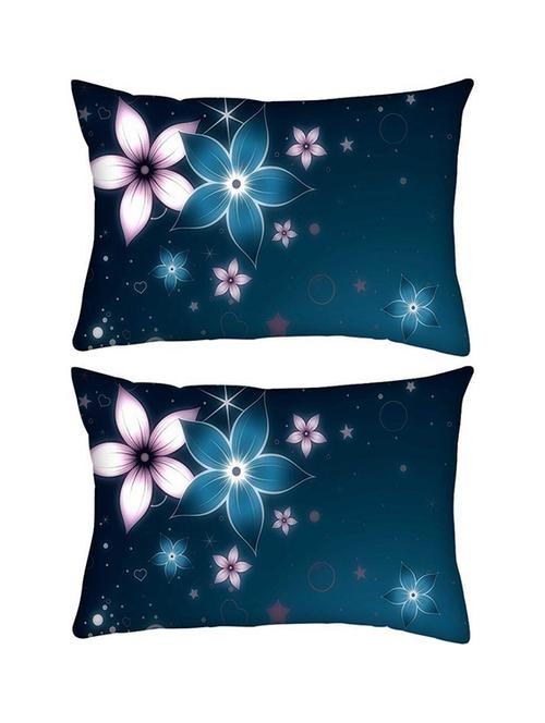 snoogg pack of two heart and stars rectangle toss throw pillow cushion cover decoarative pillow case 14 x 07" - 13572706 - Very Small Image - 1