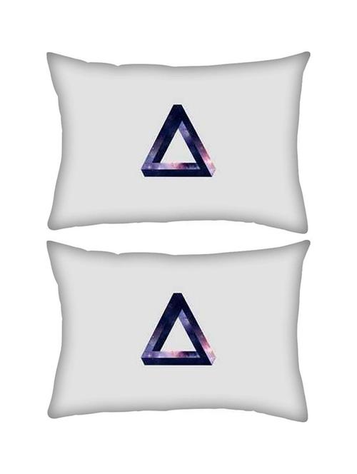 snoogg pack of two trianlge rectangle toss throw pillow cushion cover decoarative pillow case 14 x 07" - 13572745 - Very Small Image - 1