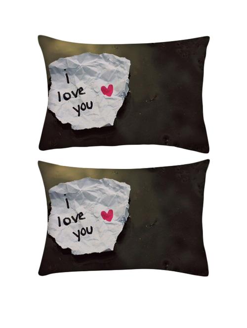 snoogg pack of two i love you rectangle toss throw pillow cushion cover decoarative pillow case 14 x 07" - 13572881 - Very Small Image - 1