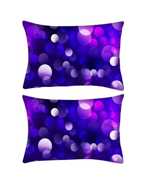 snoogg pack of two purple spots abstract rectangle toss throw pillow cushion cover decoarative pillow case 14 x 07" - 13573058 - Very Small Image - 1