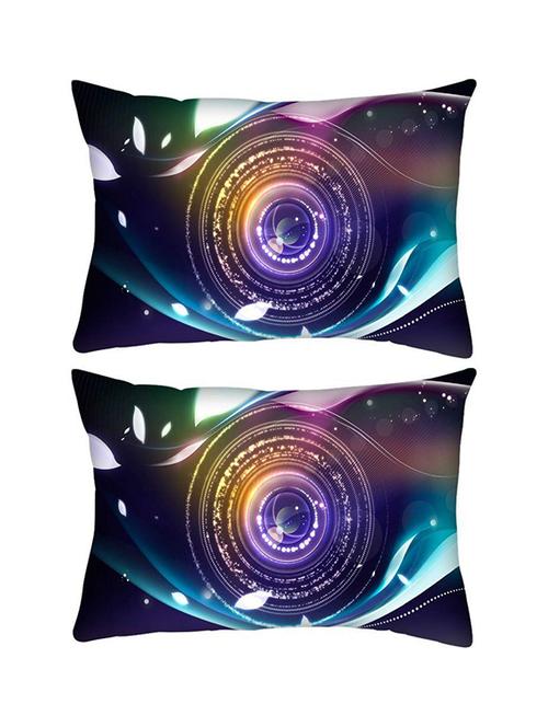 snoogg pack of two mechanism of eye rectangle toss throw pillow cushion cover decoarative pillow case 14 x 07" - 13573111 - Very Small Image - 1