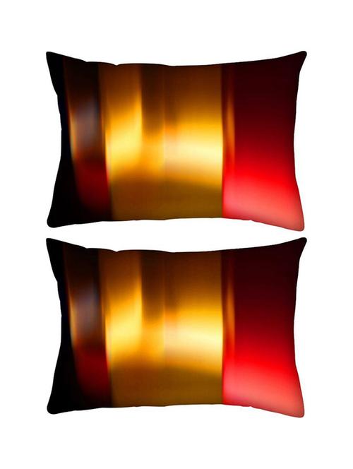 snoogg pack of two abstract colorful pattern design rectangle toss throw pillow cushion cover decoarative pillow case 14 x 07" - 13573121 - Very Small Image - 1