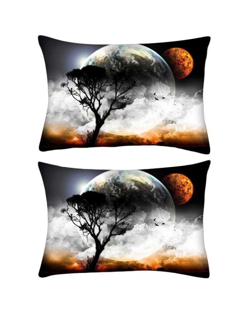 snoogg pack of two amazing evening curse rectangle toss throw pillow cushion cover decoarative pillow case 14 x 07" - 13573392 - Very Small Image - 1