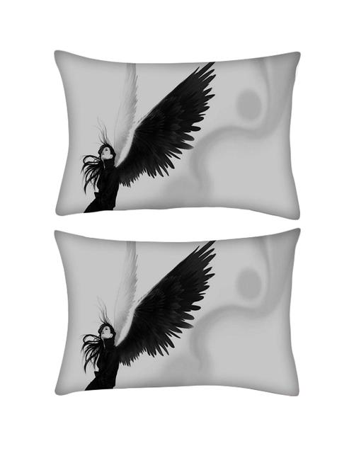 snoogg pack of two neon tiger shade rectangle toss throw pillow cushion cover decoarative pillow case 14 x 07" - 13573397 - Very Small Image - 1