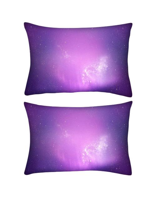 snoogg pack of two aurora wallpaper rectangle toss throw pillow cushion cover decoarative pillow case 14 x 07" - 13573411 - Very Small Image - 1