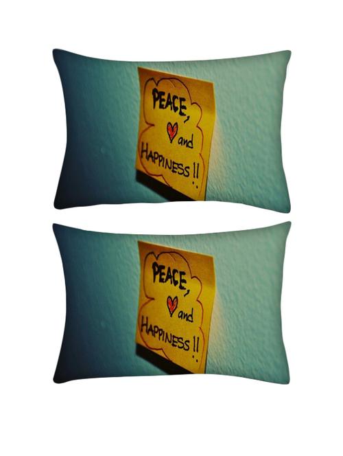 snoogg pack of two awesome life quotes rectangle toss throw pillow cushion cover decoarative pillow case 14 x 07" - 13573413 - Very Small Image - 1