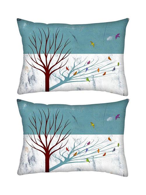 snoogg pack of two broken social scene feel good lost rectangle toss throw pillow cushion cover decoarative pillow case 14 x 07" - 13573483 - Very Small Image - 1
