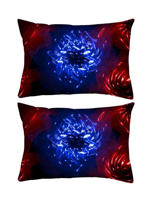 snoogg pack of two curves abstract rectangle toss throw pillow cushion cover decoarative pillow case 14 x 07" - 13573575 - Very Small Image - 1