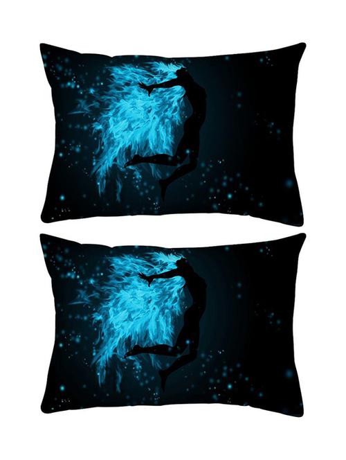 snoogg pack of two fire jumper rectangle toss throw pillow cushion cover decoarative pillow case 14 x 07" - 13573714 - Very Small Image - 1
