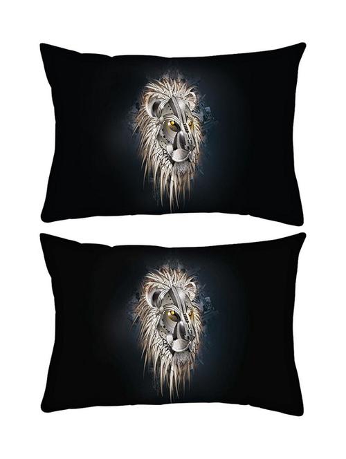 snoogg pack of two high resolution rectangle toss throw pillow cushion cover decoarative pillow case 14 x 07" - 13573761 - Very Small Image - 1