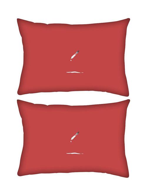 snoogg pack of two pink petal flower rectangle toss throw pillow cushion cover decoarative pillow case 14 x 07" - 13573777 - Very Small Image - 1