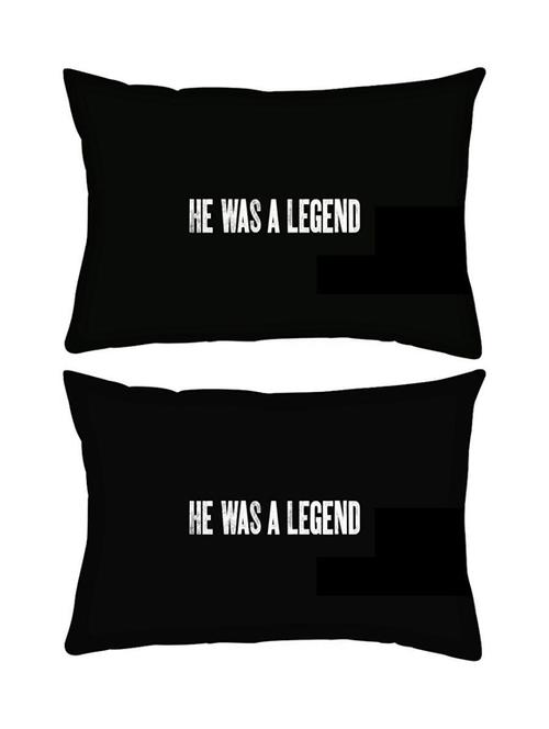 snoogg pack of two he was a legend rectangle toss throw pillow cushion cover decoarative pillow case 14 x 07" - 13573932 - Very Small Image - 1