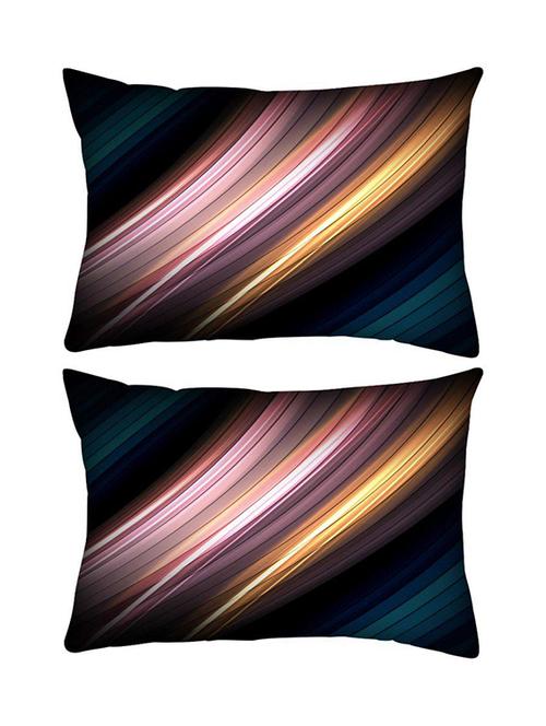 snoogg pack of two motion senses rectangle toss throw pillow cushion cover decoarative pillow case 14 x 07" - 13573959 - Very Small Image - 1